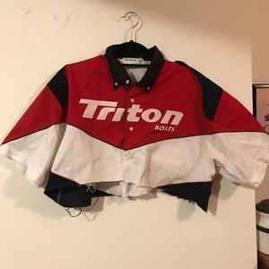 Triton Boats cropped tee